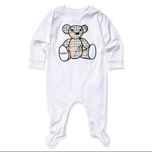 ***SOLD***Burberry infant unisex footed onesie 3M